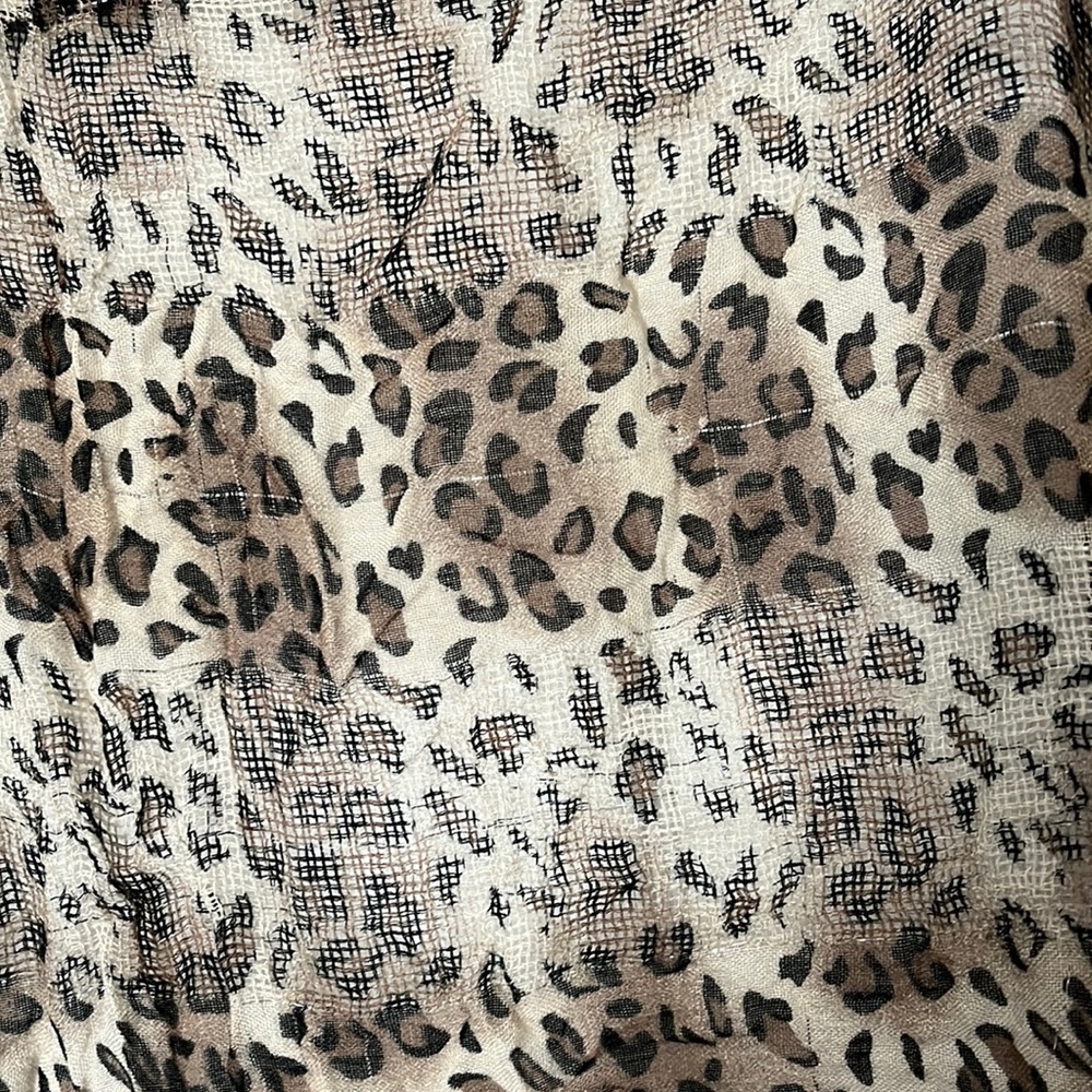 Leopard & silver lining scarf